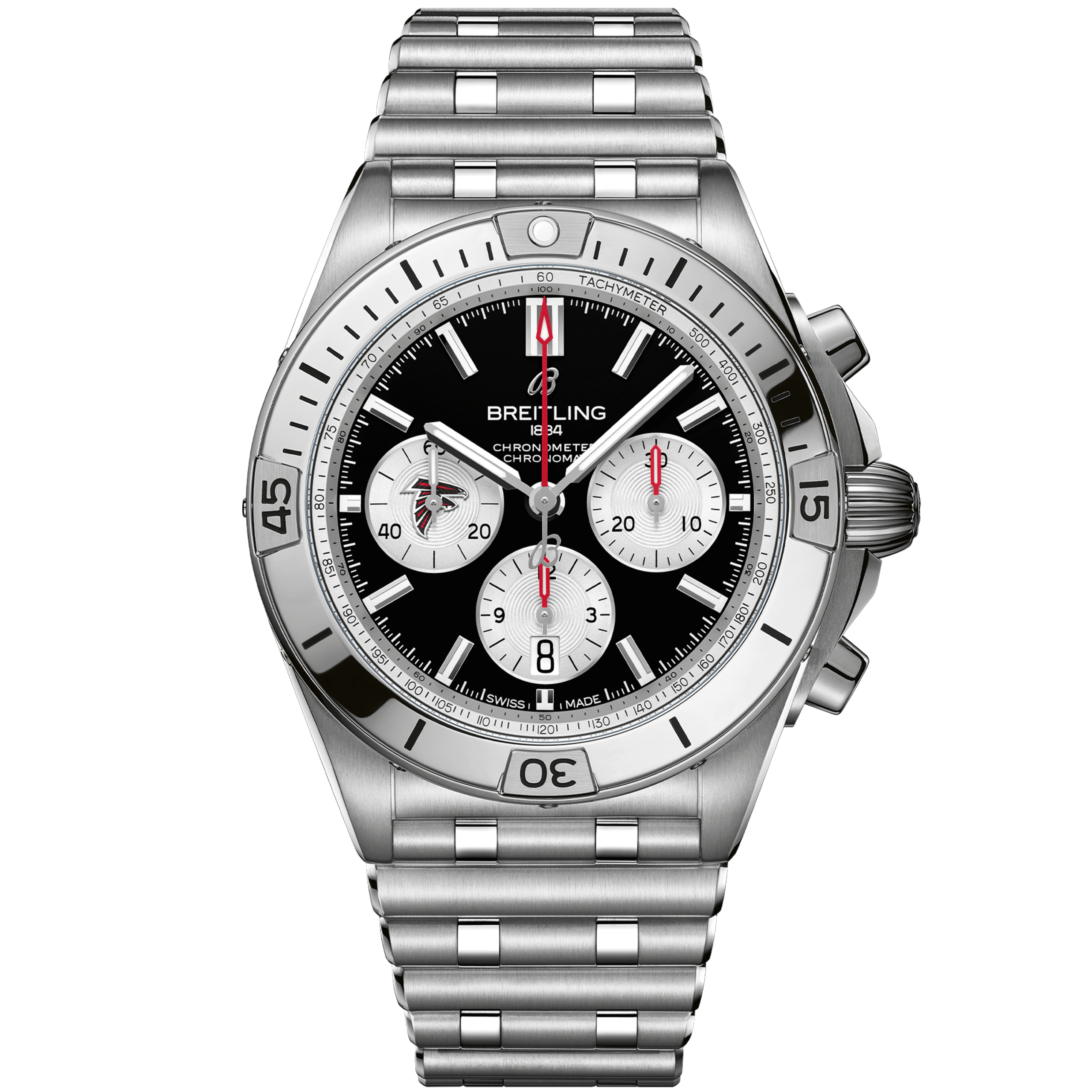 Chronomat_B0142_AB01342B1B3A1_STEEL_ATLANTA_FALCONS_DIGITAL.png Chronomat B01 42 NFL Atlanta Falcons Edition AB01342B1B3A1 - 图片 1