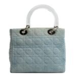 DIOR Vintage Medium Lady Dior w/Strap - Denim Cannage - 图片 3