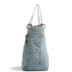 DIOR Vintage Medium Lady Dior w/Strap - Denim Cannage - 图片 6