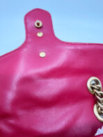 GG Marmont Mini Matelasse Red Leather Shoulder Bag - 图片 13