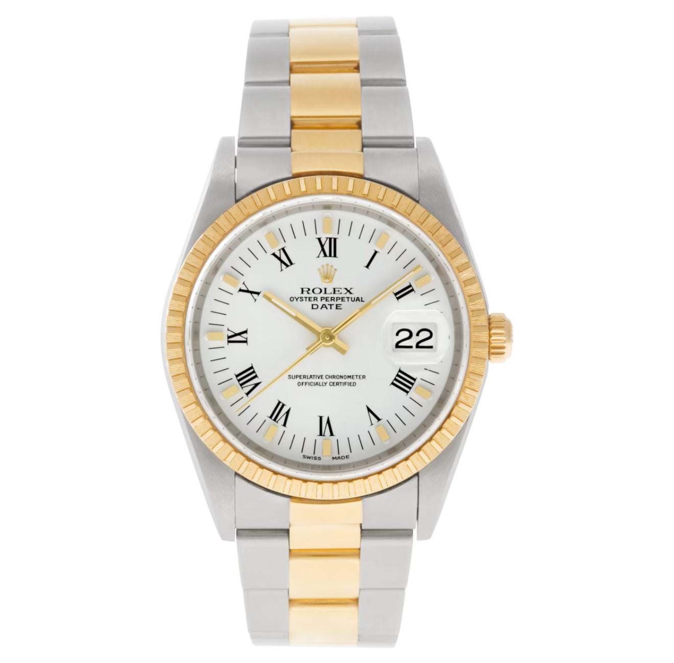 IMG_7092.jpg Rolex Oyster Perpetual Date 34mm – Steel & 18k Yellow Gold with White Dial | Ref. 15223 - 图片 1