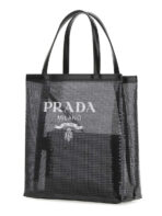Logo Print Sequin Tote Bag in Black - 图片 2