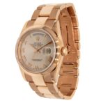 18K Rose Gold Rolex Day Date Presidet 36mm Pink Champagne with Roman Numeral Dial - 图片 2