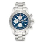 Breitling Aeromarine Super Avenger A13371 Blue Dial Steel Mens Watch