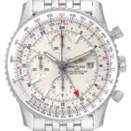 Breitling Navitimer World GMT A24322 Silver Dial Steel Mens Watch - 图片 2