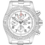 Breitling Super Avenger A13370 White Dial Chronograph Steel Mens Watch - 图片 2
