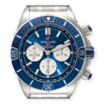 Breitling Super Chronomat B01 AB0136 Blue Dial Steel Mens Watch - 图片 2