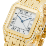 Cartier 18K Yellow Gold Panthere De Cartier 883969 Large Diamond Watch - 图片 2