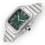 Cartier Santos Large Green Dial Steel Mens Watch WSSA0062 - 图片 2