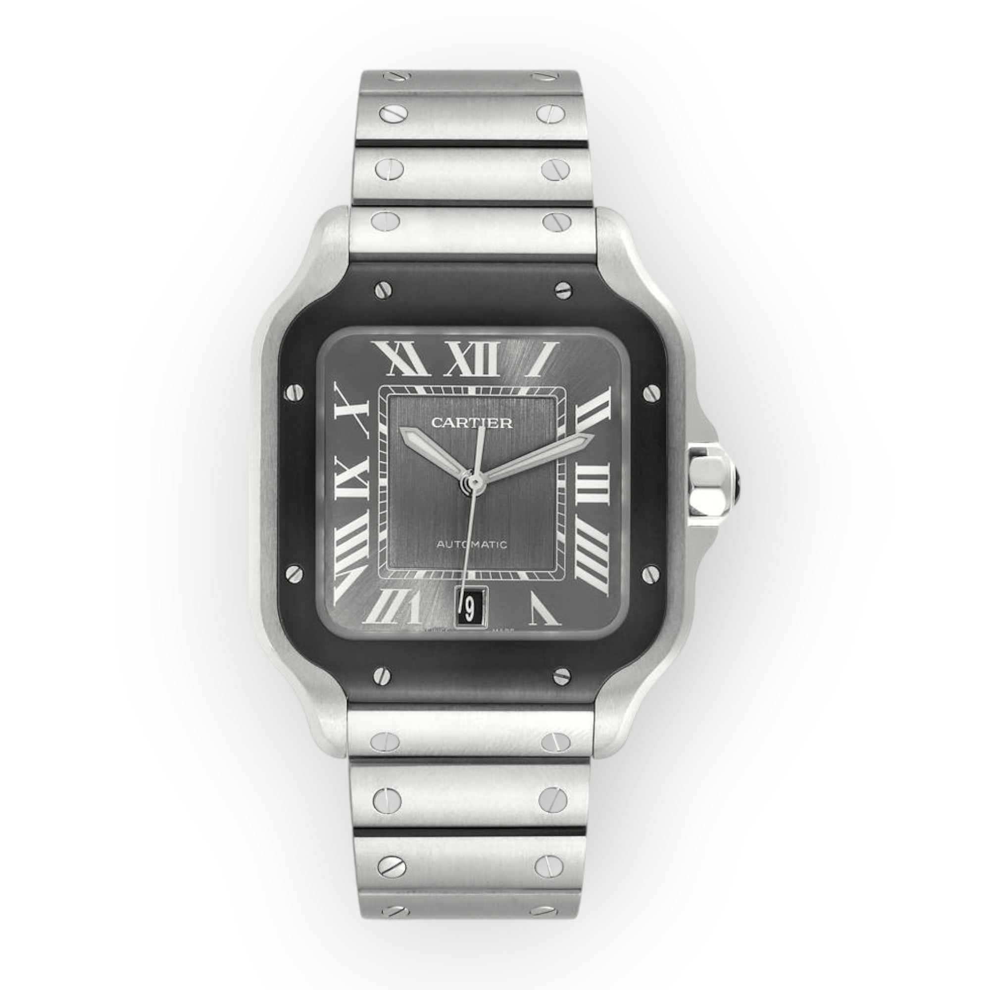 Pre-Owned-Cartier-Santos-Steel-ADLC-WSSA0037-Grey-Dial-Mens-Watch-JD-Watches-NY.jpg Cartier Santos Steel ADLC WSSA0037 Grey Dial Mens Watch - 图片 1