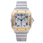 Cartier Santos W2SA0008 43mm White Dial With Two Tone Bracelet