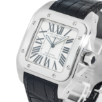 Cartier Santos XL Stainless Steel Automatic Watch – 38mm Leather Strap - 图片 2