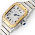 Cartier Santos de Cartier W2SA0009 39.8mm Silvered Opaline Dial With Yellow Gold Bezel - 图片 2