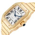 Cartier Santos de Cartier WGSA0029 39.8mm Silvered Opaline Dial With Yellow Gold Bracelet - 图片 2