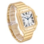 Cartier Santos de Cartier WGSA0029 39.8mm Silvered Opaline Dial With Yellow Gold Bracelet - 图片 3