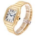 Cartier Santos de Cartier WGSA0029 39.8mm Silvered Opaline Dial With Yellow Gold Bracelet - 图片 4