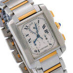 Cartier Tank Française Chronograph W51004Q4 28mm White Dial With Stainless Steel and Yellow Gold Bracelet - 图片 2