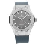 Hublot Classic Fusion 542.NX.7071.LR 42MM Silver Dial With Rubber Bracelet
