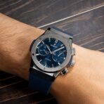 Hublot Classic Fusion Chronograph 521.NX.1171.RX Blue Dial With Rubber Bracelet - 图片 2