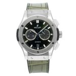 Hublot Classic Fusion Chronograph 541.NX.8970.LR 42MM Green Dial With Leather Bracelet