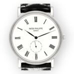 Patek Philippe Calatrava 5116 White Gold White Roman Dial Mens Watch - 图片 2