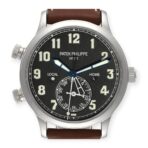 Patek Philippe Calatrava 5524 White Gold Pilot Travel Time Mens Watch - 图片 2