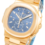 Patek Philippe Nautilus 5990/1R-001 Travel Time Flyback Chronograph Rose Gold Blue Dial - 图片 2