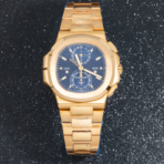 Patek Philippe Nautilus 5990/1R-001 Travel Time Flyback Chronograph Rose Gold Blue Dial - 图片 5