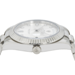 Rolex 18K White 41mm Gold Day-Date II with Silver Baguette and Diamond Dial, President Braclet - 图片 3