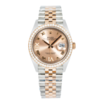 Rolex 36mm Stainless Steel & Everose Gold Datejust 126281RBR with Rose Roman Diamond Dial and Jubilee Bracelet (Year: 2017 to 2019)