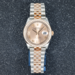 Rolex 36mm Stainless Steel & Everose Gold Datejust 126281RBR with Rose Roman Diamond Dial and Jubilee Bracelet (Year: 2017 to 2019) - 图片 5