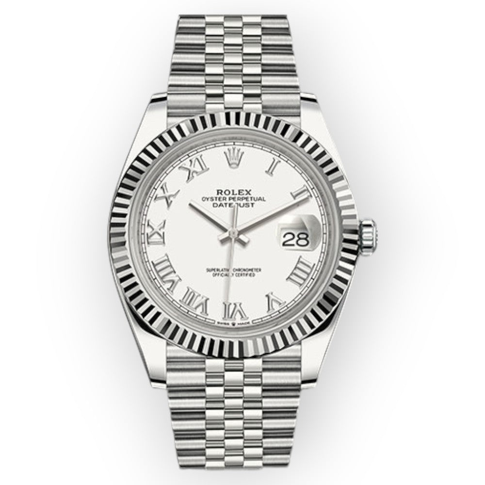 Pre-Owned-Rolex-Datejust-126334-41mm-White-Roman-Numerals-Dial-With-Jubilee-JD-Watches-NY.jpg Rolex Datejust 126334 41mm White Roman Numerals Dial With Jubilee - 图片 1