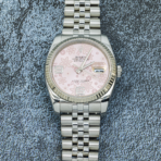 Rolex Datejust 36 116234 – Pink Floral Motif Arabic Dial, White Gold Fluted Bezel - 图片 6