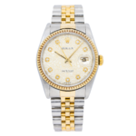 Rolex Datejust 36MM 16233 Stainless Steel and Yellow Gold Fluted Bezel Original Jubilee Diamond Dial