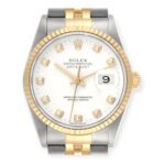 Rolex Datejust 36mm 16233  Steel Yellow Gold White Diamond Dial Mens Watch - 图片 2