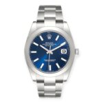 Rolex Datejust 41 Blue Dial Ref 126300 Smooth Bezel Steel Mens Watch