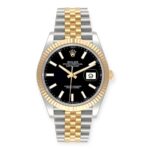 Rolex Datejust 41 Ref 126333 Steel Yellow Gold Black Dial Mens Watch