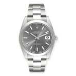 Rolex Datejust 41 Slate Dial 126300 Smooth Bezel Steel Mens Watch