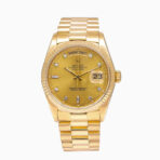Rolex Day-Date 18038 Champagne Dial With Yellow Gold President Bracelet 36mm