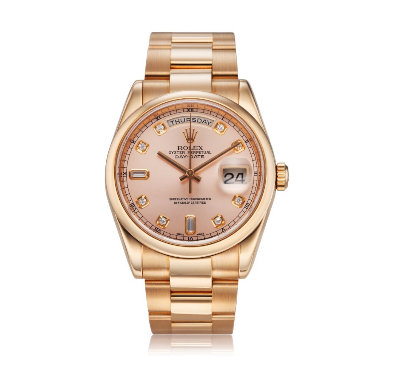Pre-Owned-Rolex-Day-Date-36-Pink-Gold-with-Diamond-Dial-Ref_-118205-JD-Watches-NY.jpg Rolex Day-Date 36 – Pink Gold with Diamond Dial Ref. 118205 - 图片 1