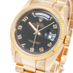 Rolex Day-Date 36mm 118235 Everose Gold Black Arabic Dial President Bracelet Men’s Watch (Year: 2000 to 2005) - 图片 2