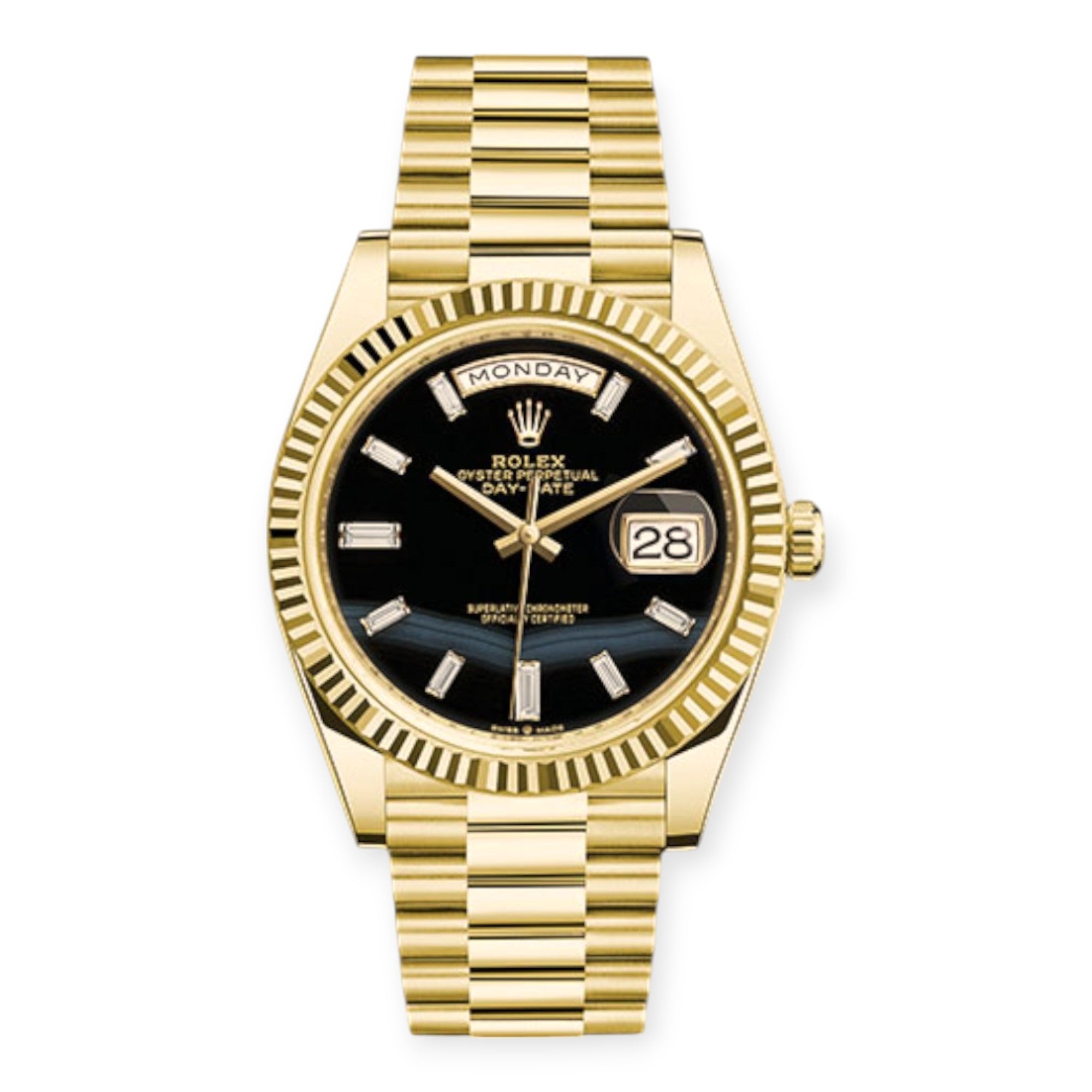 Pre-Owned-Rolex-Day-Date-40-Yellow-Gold-Black-Onyx-Diamond-Dial-with-President-Bracelet-JD-Watches-NY.jpg Rolex Day Date 40 Yellow Gold Black Onyx Diamond Dial with President Bracelet - 图片 1