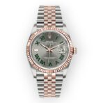 Rolex Everose Rolesor Datejust 36 Watch 126231 Wimbledon Dial Jubilee Bracelet