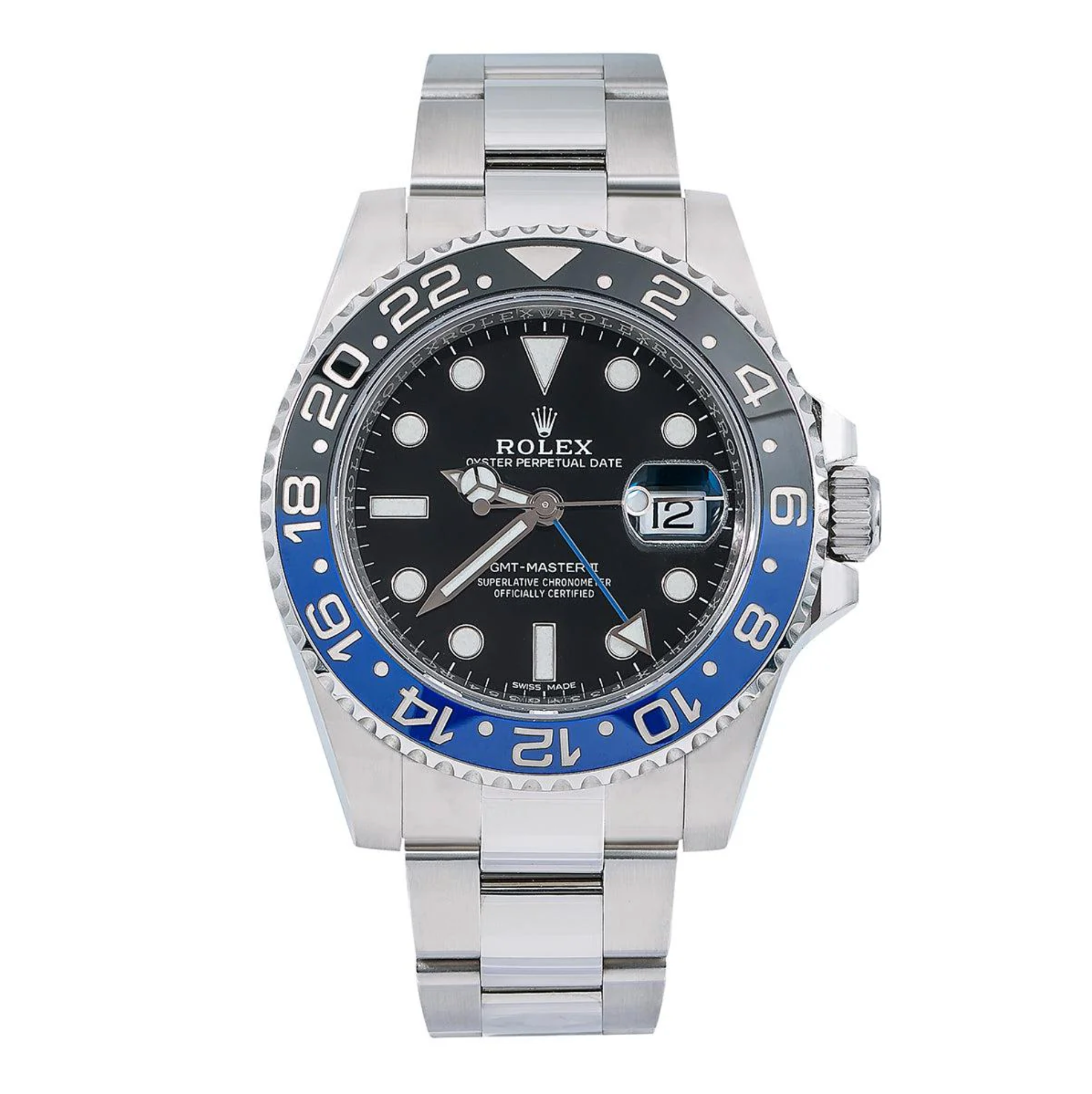 Pre-Owned-Rolex-GMT-Master-II-40mm-Stainless-Steel-with-Black-and-Blue-Bezel-Ref_-116710BLNR-Batman-JD-Watches-NY.png Rolex GMT-Master II – 40mm Stainless Steel with Black and Blue Bezel Ref. 116710BLNR "Batman" - 图片 1