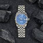 Rolex Ladies 31mm Stainless Steel & White Gold Datejust with Azzurro Blue Floral Motif Dial and Jubilee Bracelet - 图片 5