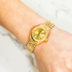 Rolex Lady-Datejust 6917 – Champagne Roman Dial – 18k Yellow Gold President Bracelet – 26mm - 图片 5