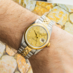 Rolex Men's Datejust 16013 Champagne Diamond Dial – Stainless Steel & 18k Yellow Gold – 36mm (Between 1977 & 1988) - 图片 6