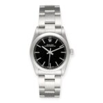 Rolex Oyster Perpetual 31 Midsize Black Dial Steel Ladies Watch