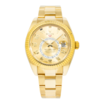 Rolex Sky-Dweller 326938 42mm 18k Yellow Gold Champagne Dial Oyster Bracelet Men’s Watch (Years 2010 to 2015)