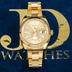 Rolex Sky-Dweller 326938 42mm 18k Yellow Gold Champagne Dial with Champagne Hour Markers – Oyster Bracelet (Year: 2020-2024) - 图片 5